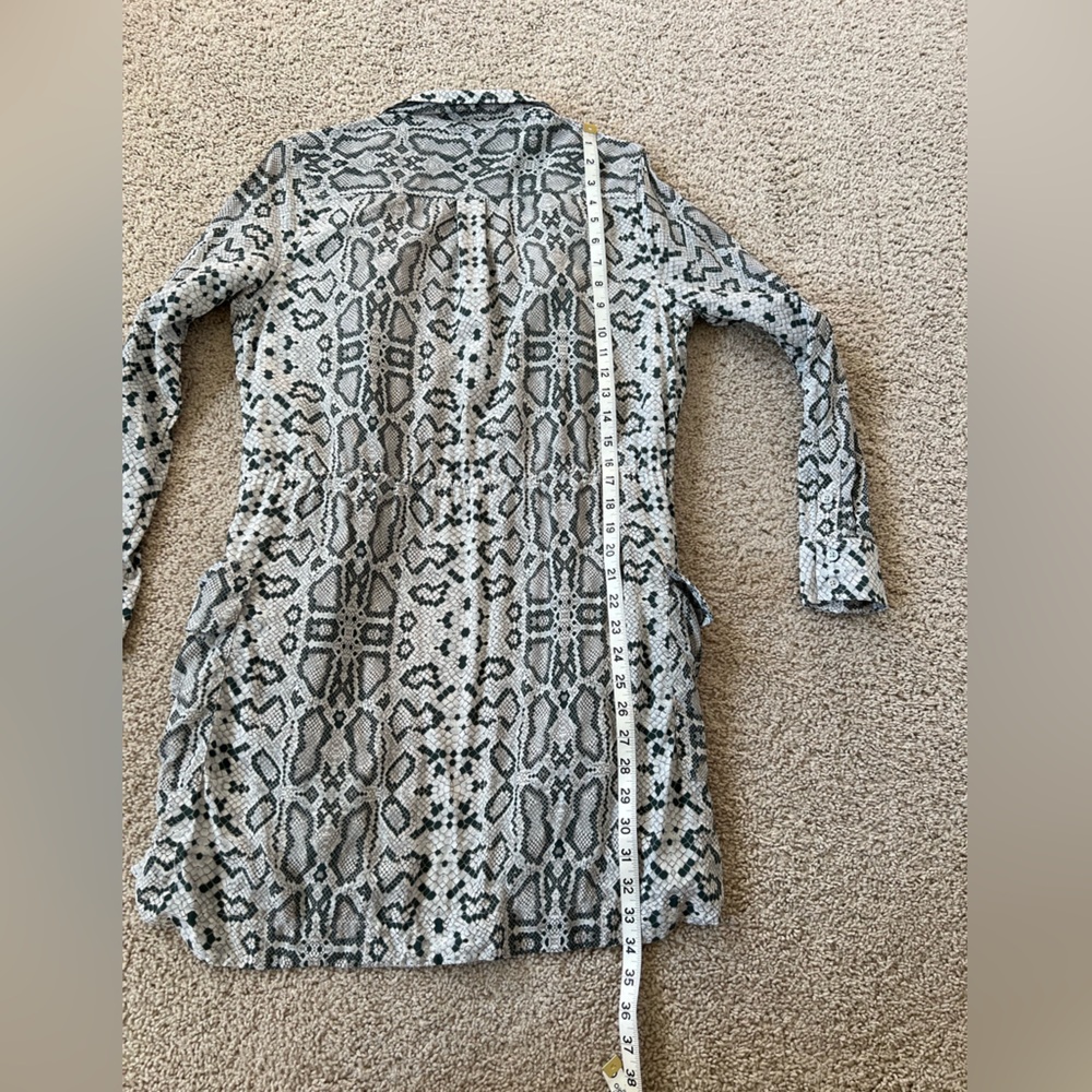 Equipment Snakeskin Print Long Sleeve Dress - Picture 5 of 16